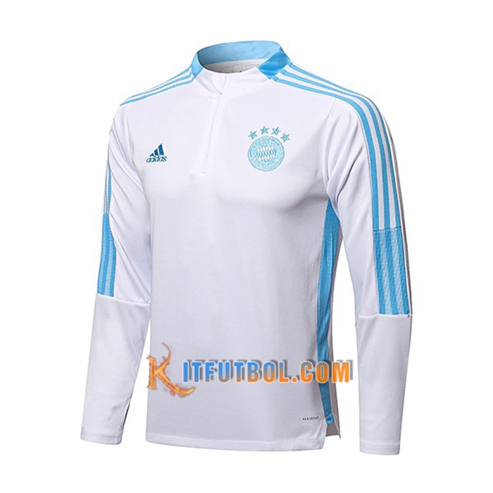 Sudadera De Entrenamiento Bayern Munich Blanca/Azul 2021/2022