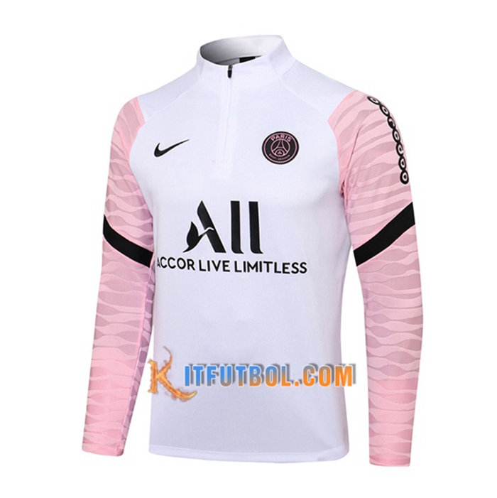 Sudadera De Entrenamiento Jordan PSG Rosa/Blanca 2021/2022