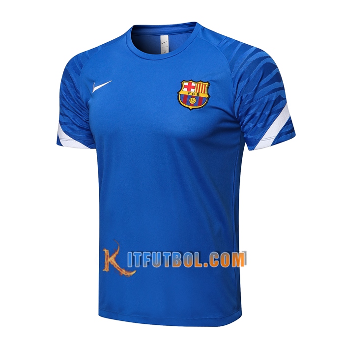 Camiseta Entrenamiento FC Barcelona Azul/Blanca 2021/2022