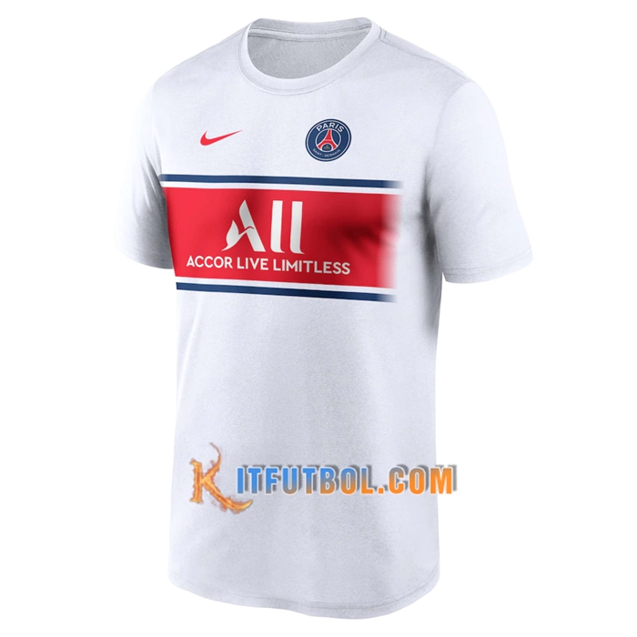 Camiseta Entrenamiento Jordan PSG Blanca 2021/2022
