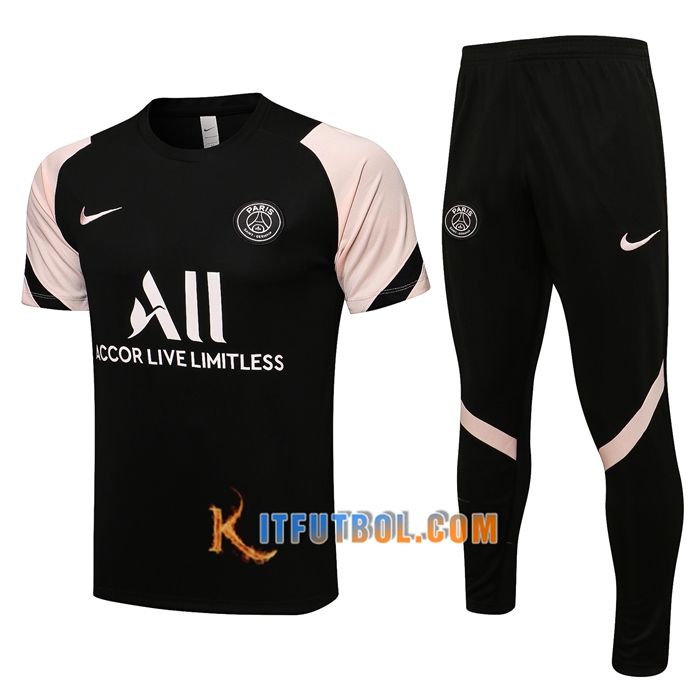 Camiseta Entrenamiento Jordan PSG + Pantalones Negro/Rosa 2021/2022