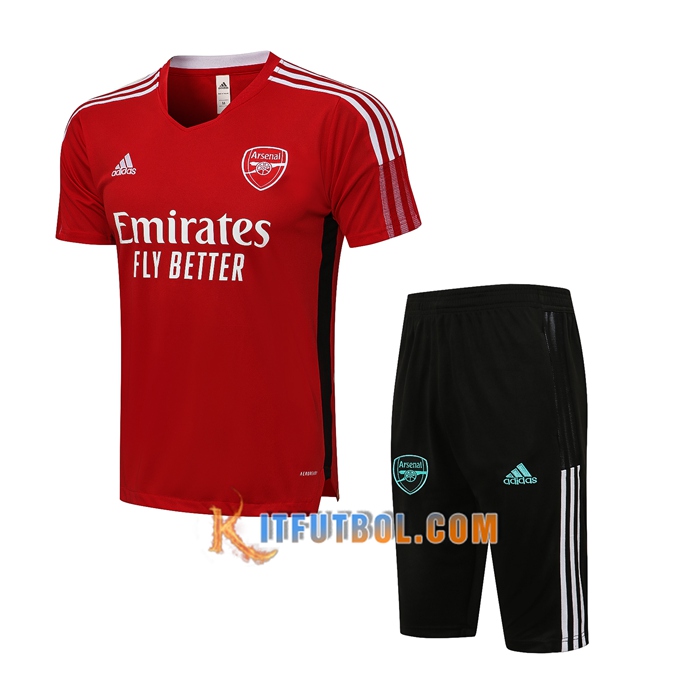Camiseta Entrenamiento FC Arsenal + Cortos Rojo/Blanca 2021/2022