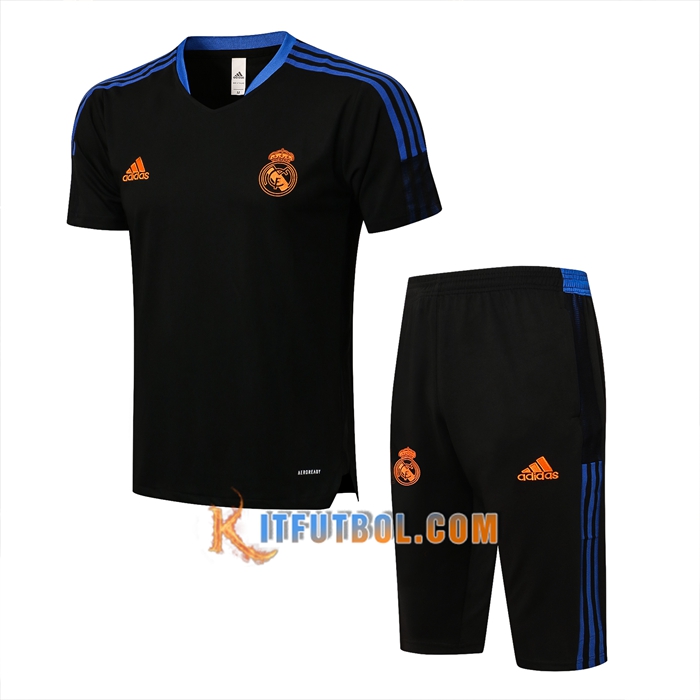 Camiseta Entrenamiento Real Madrid + Cortos Negro/Azul 2021/2022