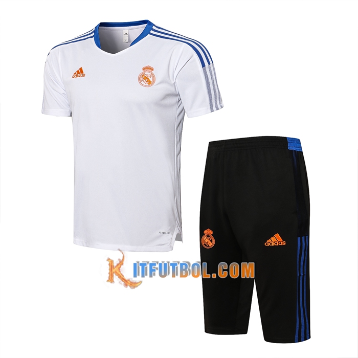 Camiseta Entrenamiento Real Madrid + Cortos Blanca/Azul 2021/2022
