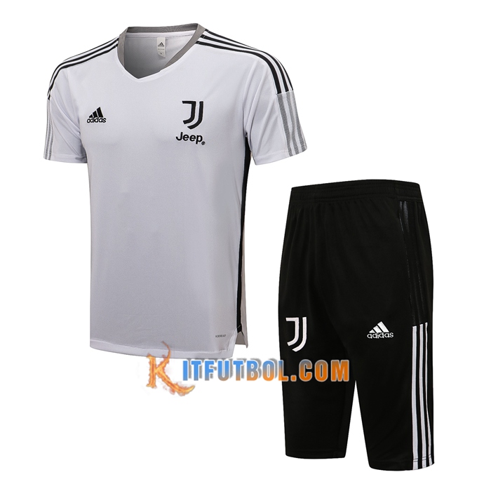Camiseta Entrenamiento Juventus + Cortos Blanca/Negro 2021/2022