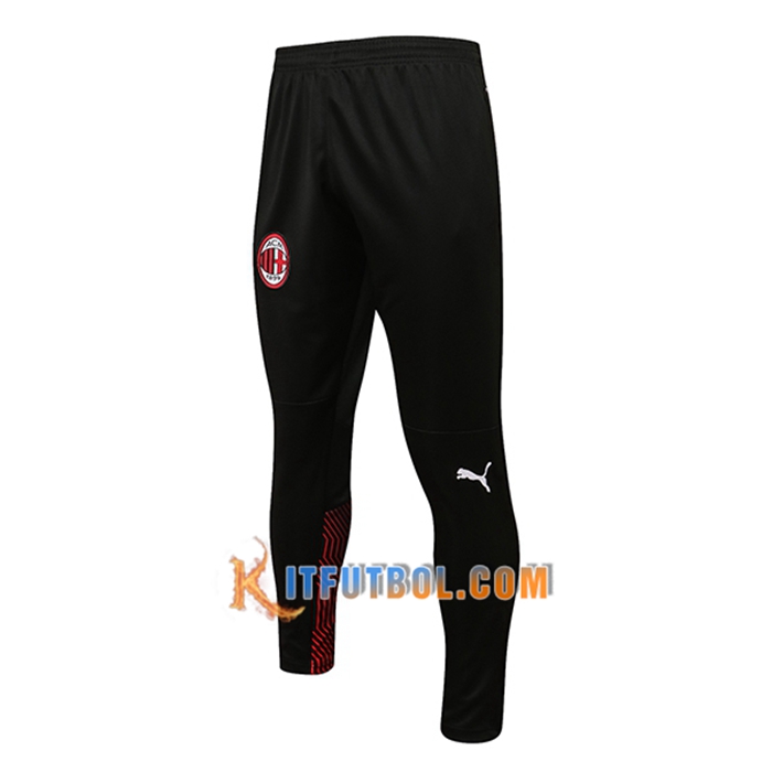 Pantalon Entrenamiento AC Milan Negro/Rojo 2021/2022