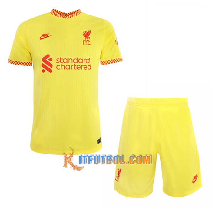 Traje Camiseta Futbol FC Liverpool Tercero + Cortos 2021/2022