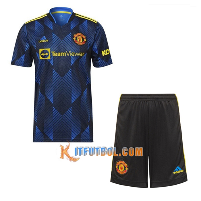 Traje Camiseta Futbol Manchester United Tercero + Cortos 2021/2022