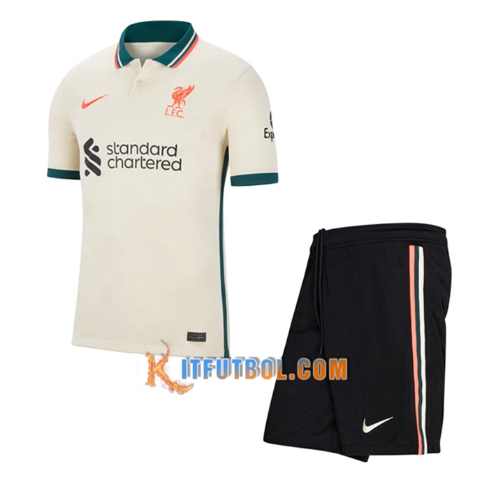 Traje Camiseta Futbol FC Liverpool Alternativo + Cortos 2021/2022