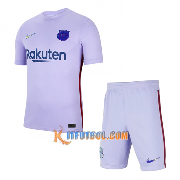 Traje Camiseta Futbol FC Barcelona Alternativo + Cortos 2021/2022