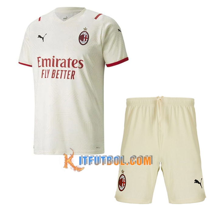 Traje Camiseta Futbol AC Milan Alternativo + Cortos 2021/2022