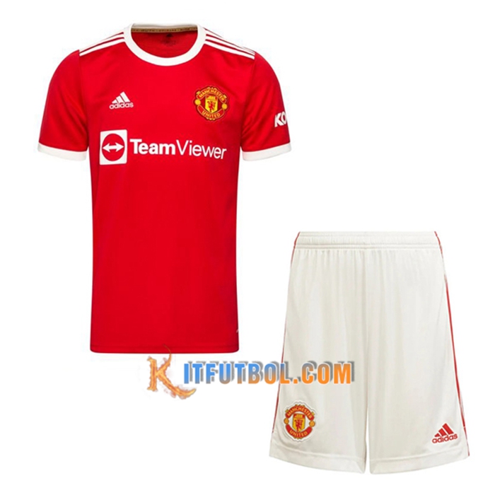 Traje Camiseta Futbol Manchester United Titular + Cortos 2021/2022