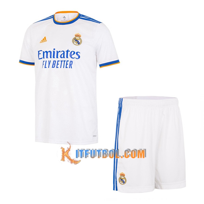 Traje Camiseta Futbol Real Madrid Titular + Cortos 2021/2022