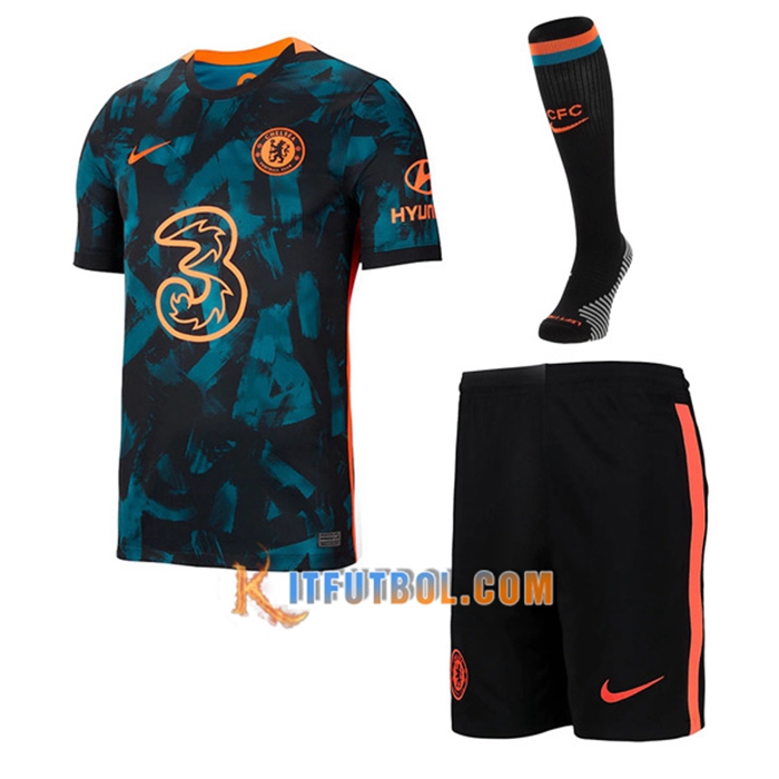 Traje Camiseta Futbol FC Chelsea Tercero (Cortos + Calcetines) 2021/2022