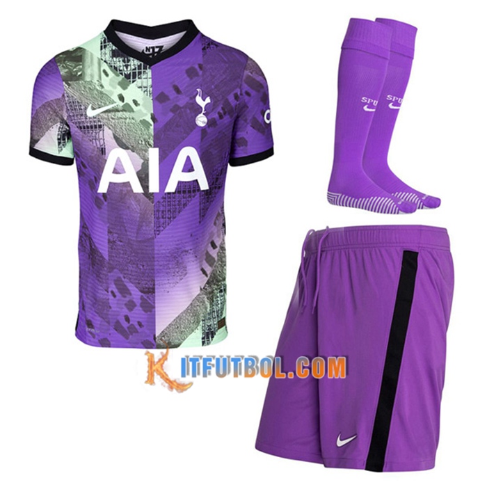 Traje Camiseta Futbol Tottenham Hotspur Tercero (Cortos + Calcetines) 2021/2022