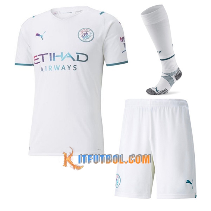 Traje Camiseta Futbol Manchester City Alternativo (Cortos + Calcetines) 2021/2022