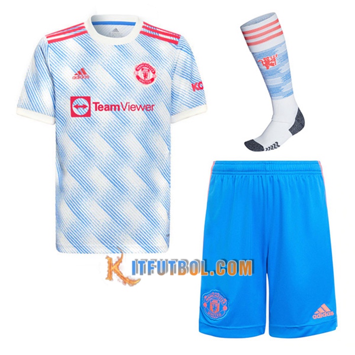 Traje Camiseta Futbol Manchester United Alternativo (Cortos + Calcetines) 2021/2022