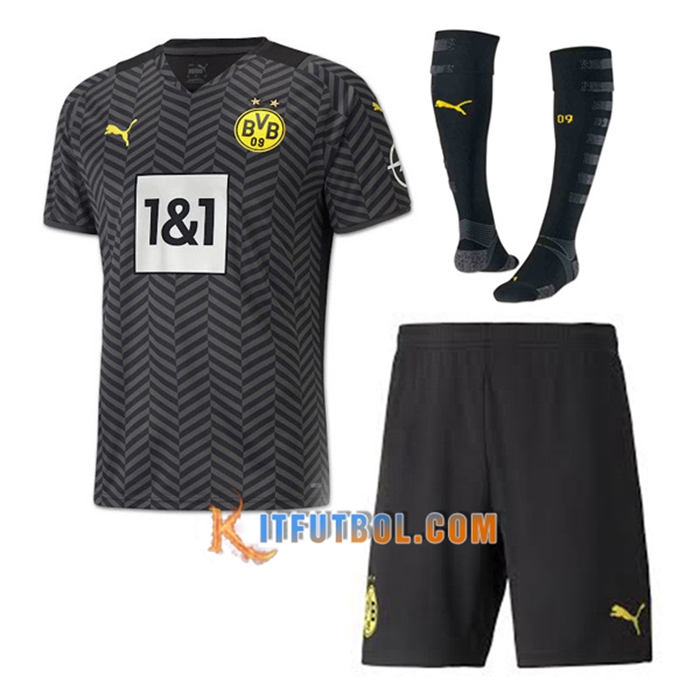 Traje Camiseta Futbol Dortmund BVB Alternativo (Cortos + Calcetines) 2021/2022