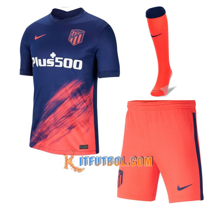 Traje Camiseta Futbol Atletico Madrid Alternativo (Cortos + Calcetines) 2021/2022