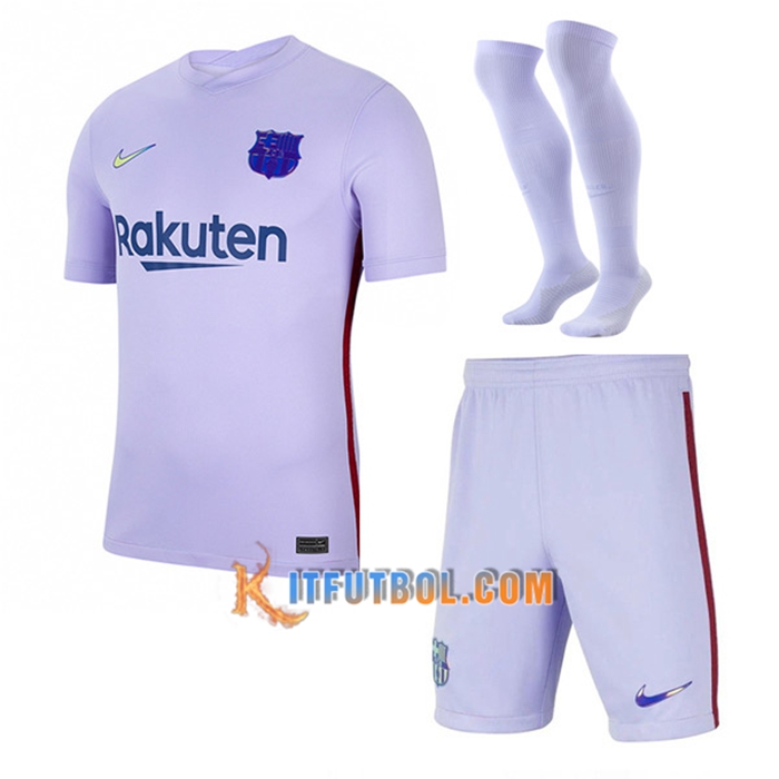 Traje Camiseta Futbol FC Barcelona Alternativo (Cortos + Calcetines) 2021/2022