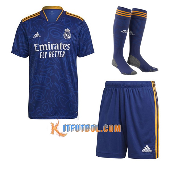 Traje Camiseta Futbol Real Madrid Alternativo (Cortos + Calcetines) 2021/2022