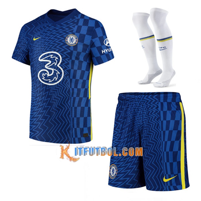 Traje Camiseta Futbol FC Chelsea Titular (Cortos + Calcetines) 2021/2022