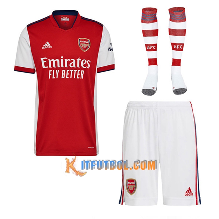 Traje Camiseta Futbol FC Arsenal Titular (Cortos + Calcetines) 2021/2022