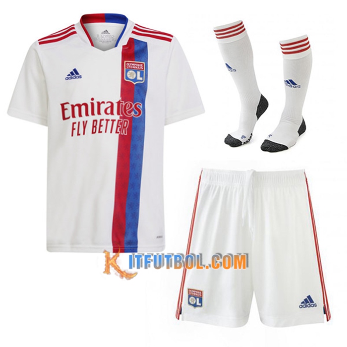 Traje Camiseta Futbol Lyon Titular (Cortos + Calcetines) 2021/2022