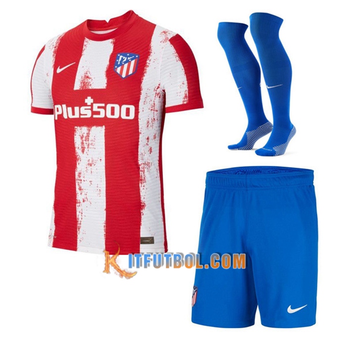 Traje Camiseta Futbol Atletico Madrid Titular (Cortos + Calcetines) 2021/2022