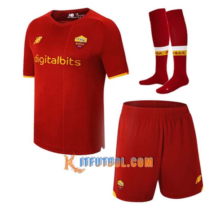 Traje Camiseta Futbol AS Roma Titular (Cortos + Calcetines) 2021/2022