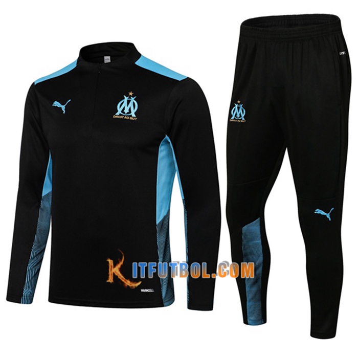 Chandal Equipos De Futbol Marsella OM Negro/Azul 2021/2022