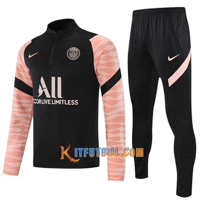 Chandal Equipos De Futbol Jordan PSG Negro/Rosa 2021/2022 -01