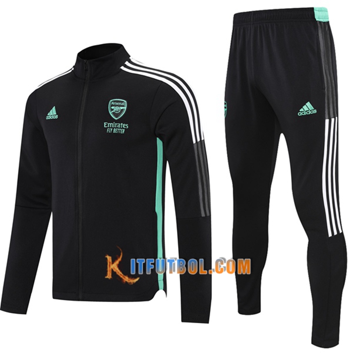 Chandal Equipos De Futbol - Chaqueta FC Arsenal Negro/Verde 2021/2022