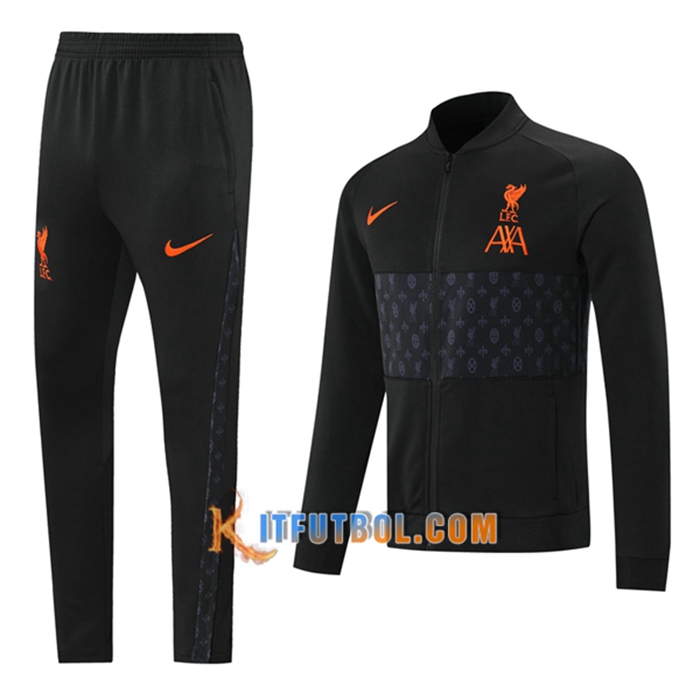 Chandal Equipos De Futbol - Chaqueta FC Liverpool Negro/Gris 2021/2022