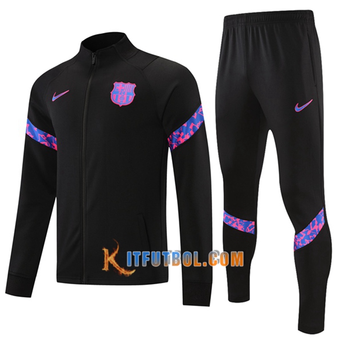 Chandal Equipos De Futbol - Chaqueta FC Barcelona Negro/Purpura 2021/2022