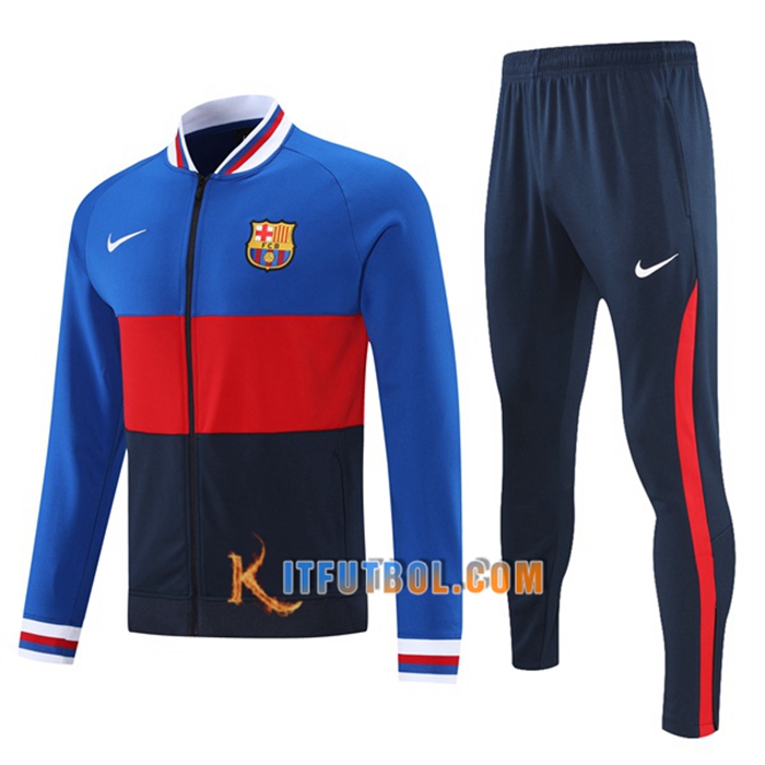 Chandal Equipos De Futbol - Chaqueta FC Barcelona Azul/Rojo 2021/2022