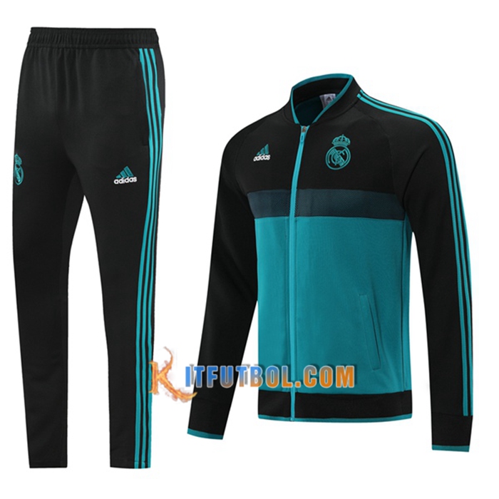 Chandal Equipos De Futbol - Chaqueta Real Madrid Verde Oscuro 2021/2022