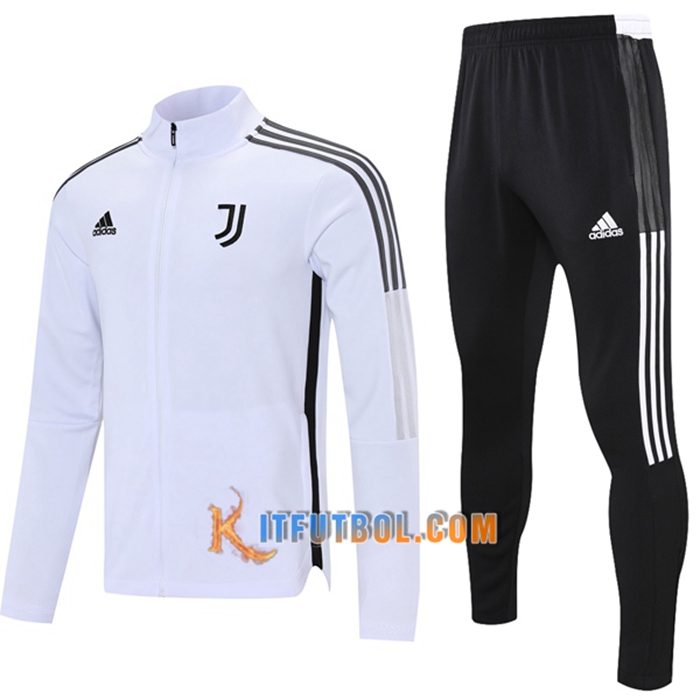 Chandal Equipos De Futbol - Chaqueta Juventus Blanca/Gris 2021/2022