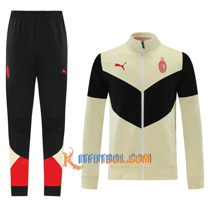 Chandal Equipos De Futbol - Chaqueta AC Milan Amarillo/Negro 2021/2022