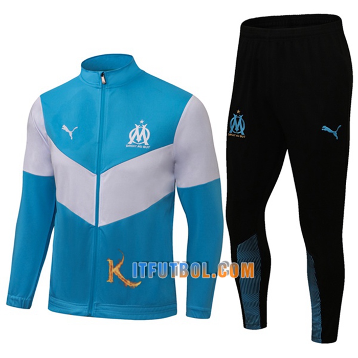 Chandal Equipos De Futbol - Chaqueta Marsella OM Azul/Blanca 2021/2022