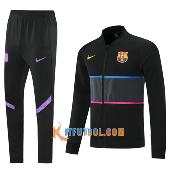 Chandal Equipos De Futbol - Chaqueta FC Barcelona Azul/Negro/Rosa 2021/2022