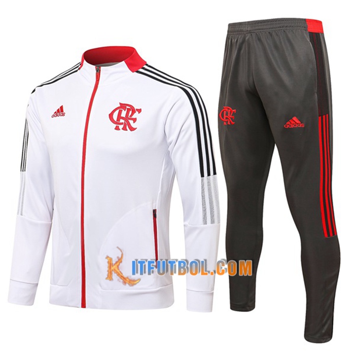 Chandal Equipos De Futbol - Chaqueta Flamengo Blanca 2021/2022