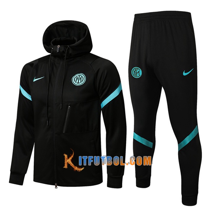 Chaqueta Con Capucha Chandal Inter Milan Verde/Negro 2021/2022