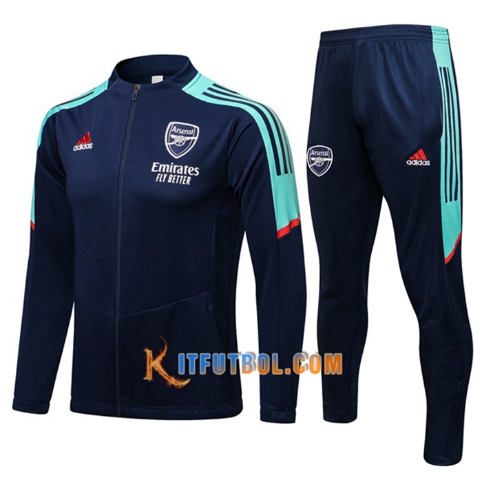 Chandal Equipos De Futbol - Chaqueta FC Aesenal Azul Marino/Verde 2021/2022