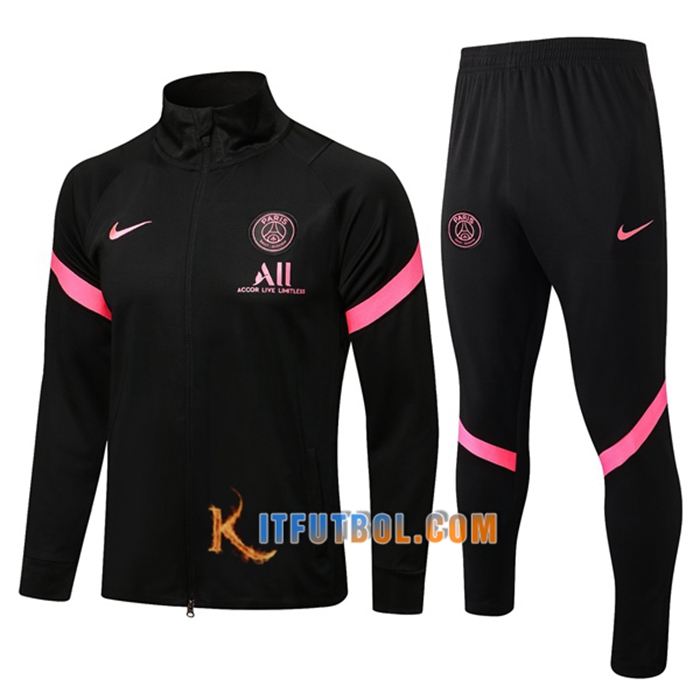 Chandal Equipos De Futbol - Chaqueta Jordan PSG Negro/Rosa 2021/2022 -1