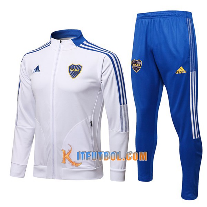 Chandal Equipos De Futbol - Chaqueta Boca Juniors Blanca/Azul 2021/2022