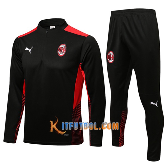 Chandal Equipos De Futbol AC Milan Negro/Rojo 2021/2022