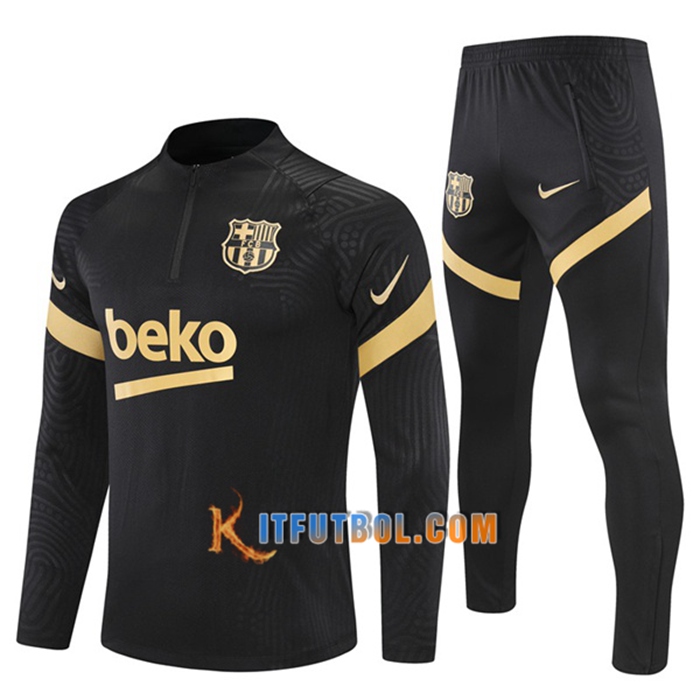 Chandal Equipos De Futbol FC Barcelona Ninos Negro/Amarillo 2021/2022