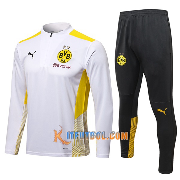 Chandal Equipos De Futbol Dortmund BVB Ninos Blanca/Amarillo 2021/2022