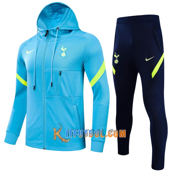 Chaqueta Con Capucha Chandal FC Liverpool Ninos Azul/Verde 2021/2022